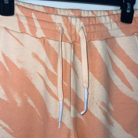 Sweaty Betty Womens Sweatshirt Pants Set Size Small Peach Animal Print Fleece - Picture 3 of 9